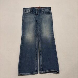 Rock Revival Leon Relaxed Straight Jeans Size 36 38x30 High Rise Y2K Grunge Fall